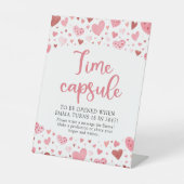 Signe De Table Coeurs roses Valentine Temps Capsule Baby shower (Recto)