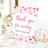 Signe De Table Coeurs Rouges Roses Valentine Merci Pour Venir