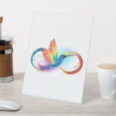 Signe De Table Colibri arc-en-ciel avec symbole Infinity (In SItu)