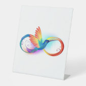 Signe De Table Colibri arc-en-ciel avec symbole Infinity (Recto)