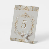 Signe De Table Colibri blanc Numéro de table (Recto)
