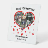 Signe De Table Collage photo de l'anniversaire de mariage personn (Recto)