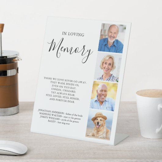 Signe De Table Collage photo personnalisé Mariage personnalisé (In SItu)