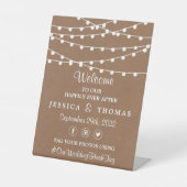 Signe De Table Collection de Mariages Rustic Kraft (Recto)