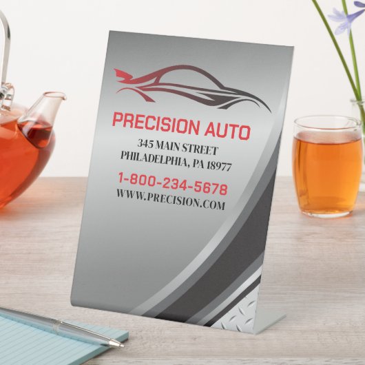 Signe De Table Collison Détail de la peinture de voiture personna (In SItu)