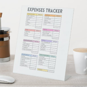 Signe De Table Coloré Propre Arc-en-ciel Dépenses Tracker