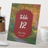Signe De Table Colorful Autumn Day Wedding Table Number (In SItu)