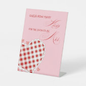 Signe De Table Combien de baisers Fête des mariées Saint Valentin (Recto)