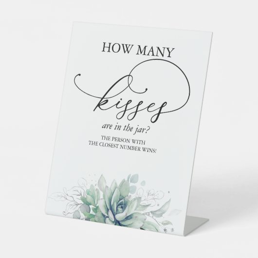 Signe De Table Combien de baisers sont dans le bocal? (Recto)