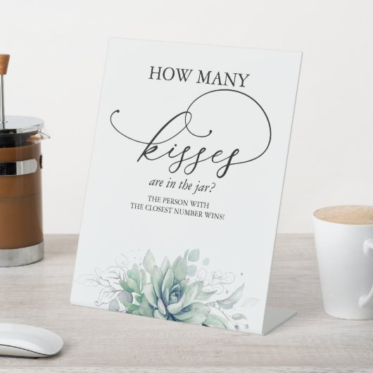 Signe De Table Combien de baisers sont dans le bocal? (In SItu)