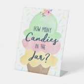 Signe De Table Combien de bonbons Glace Creative Party (Recto)