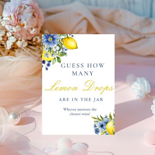 Signe De Table Combien de citrons goutte Fête des mariées Jeu Sig