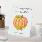 Signe De Table Combien de Citrouilles dans le Baby shower Jar (In SItu)