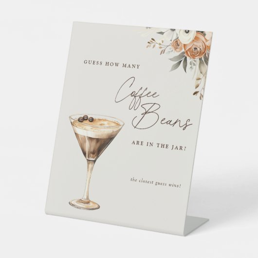 Signe De Table Combien de fèves de café Espresso Martini Douche (Recto)