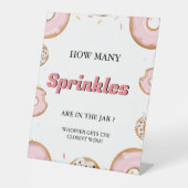 Signe De Table Combien de SPrinkles dans le jeu de Baby shower Ja (Recto)