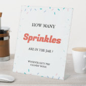 Signe De Table Combien de SPrinkles dans le jeu de Baby shower Ja (In SItu)