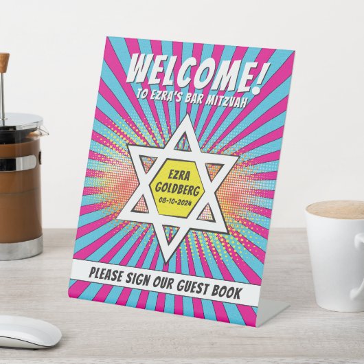 Signe De Table Comics Comic Book Bar Mitzvah Star de David (In SItu)