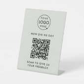 Signe De Table Commentaires sur le code QR | Gris de notation des (Recto)