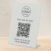 Signe De Table Commentaires sur le code QR | Gris de notation des