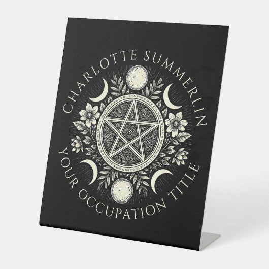 Signe De Table Commerce noir céleste (Recto)