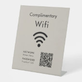 Signe De Table Complimentary Wifi Code Black & Tan (Recto)