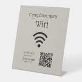 Signe De Table Complimentary Wifi Code Black & Tan Custom (Recto)