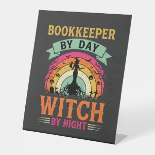 Signe De Table Concepteur de sorcière de nuit et de comptable de