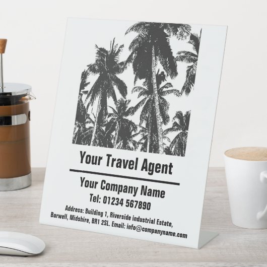 Signe De Table Conception d'agent de voyages et d'agence de voyag (In SItu)