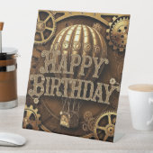 Signe De Table Conception d'anniversaire d'aventure Steampunk (In SItu)