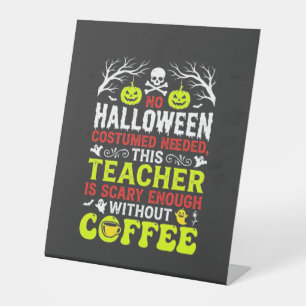Signe De Table Conception de café assez effrayante pour Halloween