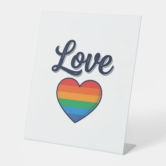 Signe De Table Conception de chemise vectorielle Love Rainbow Hea (Recto)
