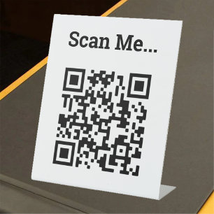 Signe De Table Conception de code QR