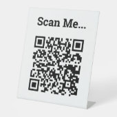 Signe De Table Conception de code QR (Recto)
