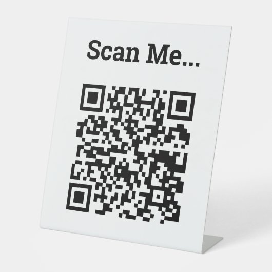 Signe De Table Conception de code QR (Recto)