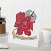 Signe De Table Conception de dés barbares (In SItu)