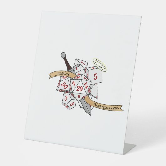 Signe De Table Conception de dés Paladin (Recto)