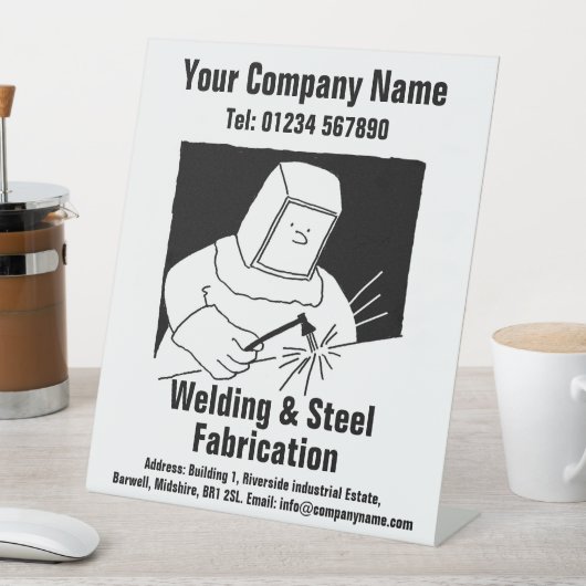 Signe De Table Conception de dessin de soudage et de fabrication (In SItu)