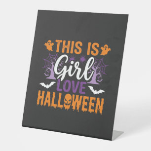 Signe De Table Conception de fantôme Halloween Girl Love_1