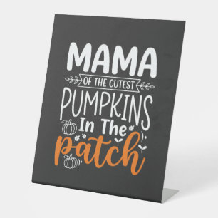 Signe De Table Conception de Halloween Mama Pumpkins Patch_1
