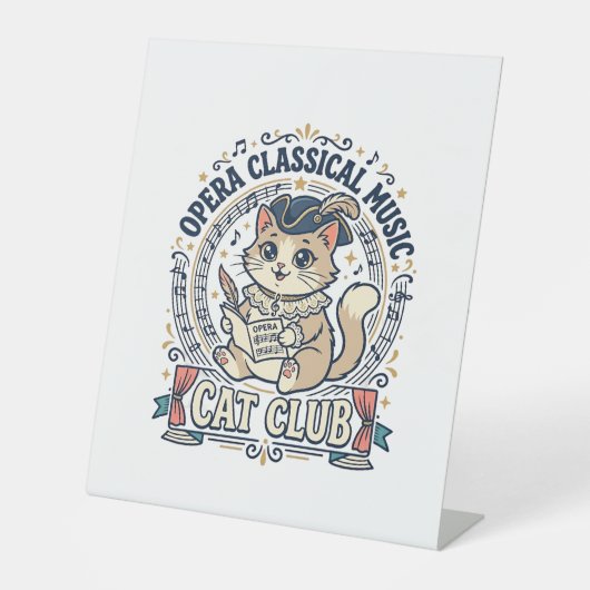 Signe De Table Conception de T-shirt de chat mignon de musique cl (Recto)