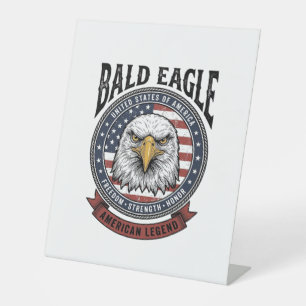 Signe De Table Conception de T-Shirt Patriotique Aigle Chauve Vin