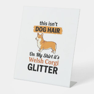 Signe De Table Conception de T-Shirt Welsh Corgi Pailleté Amoureu