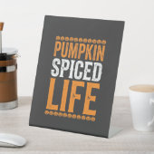 Signe De Table Conception de typographie Halloween Pumpkin Spiced (In SItu)
