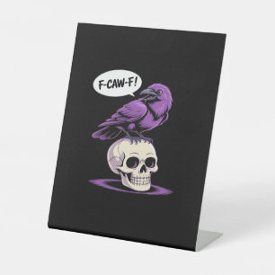 Signe De Table Conception graphique d'humour d'Halloween de crâne