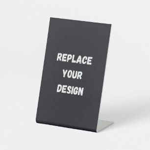Signe De Table Conception simple noire personnalisée Ajouter une