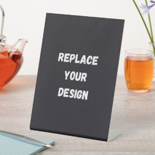 Signe De Table Conception simple noire personnalisée Ajouter une