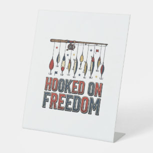 Signe De Table Conçu pour la liberté Chemise de pêche patriotique