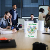 Signe De Table Conférence de sensibilisation au ruban vert sur la