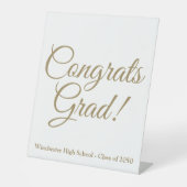 Signe De Table Congrats Grad'or classe année élégante (Recto)