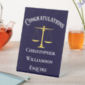 Signe De Table Congratulations Justice Law School Attorney Lawyer (In SItu)